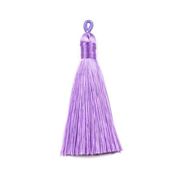 Lavender Purple 3" Silky Thread Tassels - 2 per bag