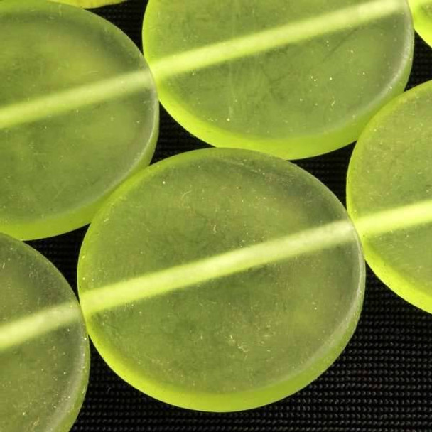 Resin 25mm Coin - Spring Green