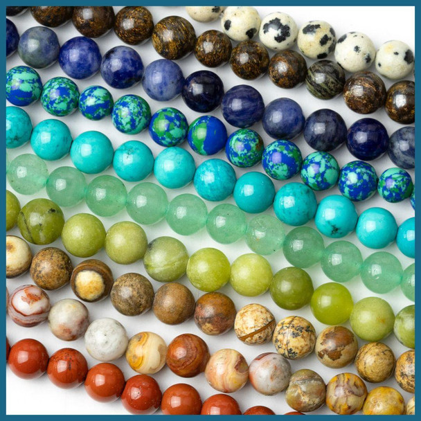 Cherry Tree Beads Gemstone 6mm Round Beads - approx. 8 inch strand  Cherry Tree Beads Gemstone 6mm Round Beads - approx. 8 inch strand