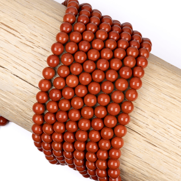 Cherry Tree Beads Red Jasper 6mm Rounds - 15 inch strand