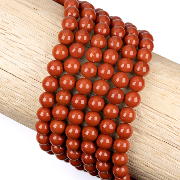 Red jasper gemstone beads for DIY projects.