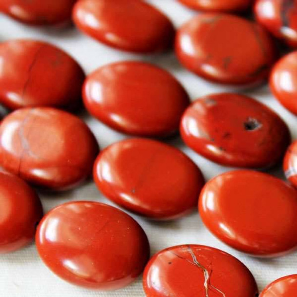 Red Jasper 10x14mm Oval Beads - approx. 8 inch strand, Set A