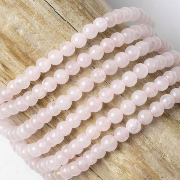 Cherry Tree Beads Rose Quartz 4mm Round Beads - 15 inch strand 