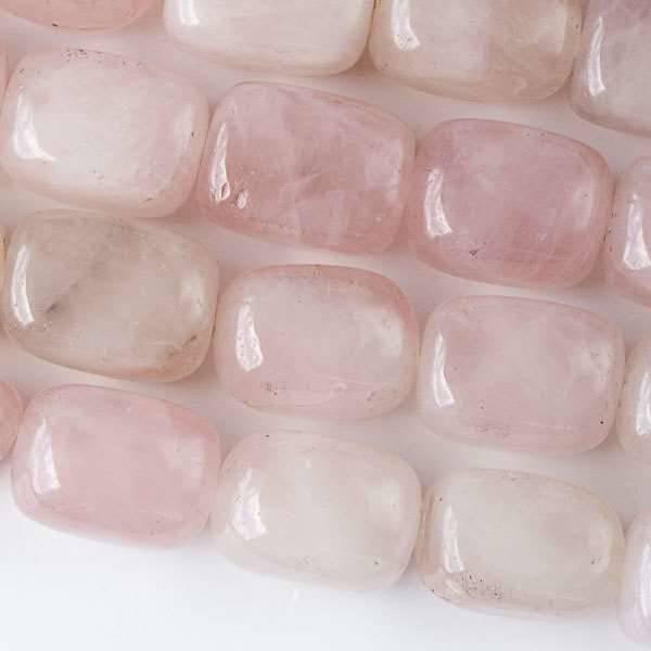 Cherry Tree Beads Rose Quartz 10x14mm Nugget Beads - approx. 8 inch strand, Set A 