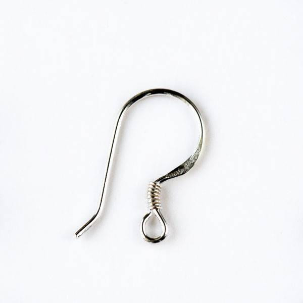 Cherry Tree Beads Sterling Silver 13x18mm 22 gauge Ear Wires with Coil - 10 pairs/20 per bag 