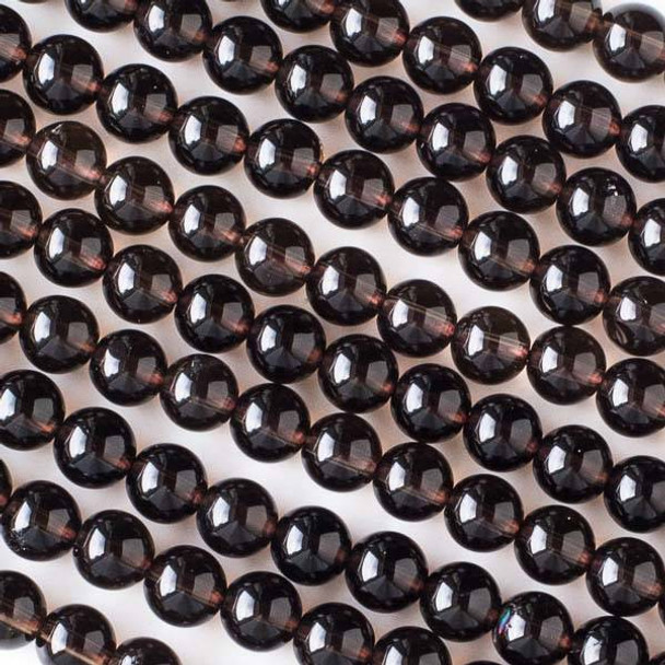 Smoky Quartz 6mm Round Beads - 16 inch strand