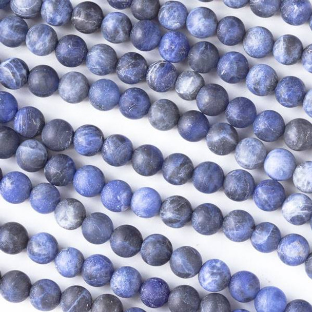 Matte Sodalite 6mm Round Beads - 16 inch strand