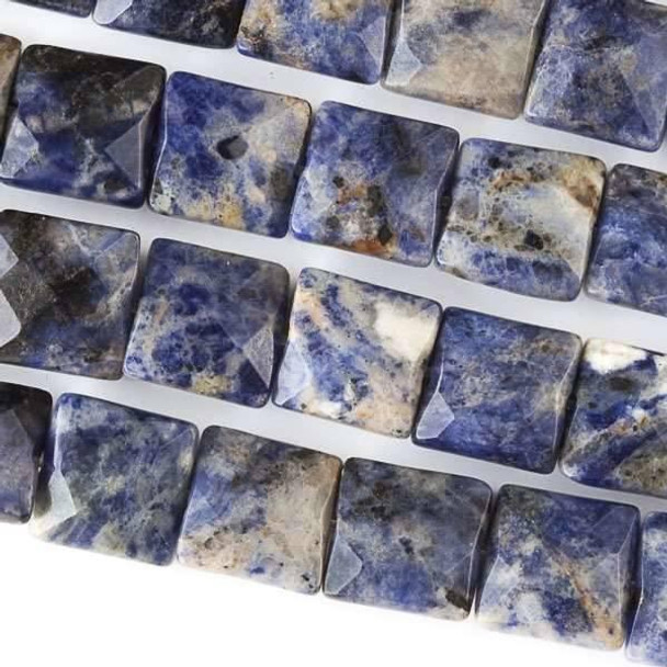 Cherry Tree Beads Sodalite Faceted 10mm Square Beads - approx. 8 inch strand, Set B 