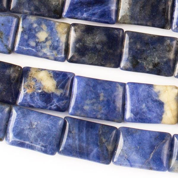 Sodalite 10x14mm Rectangle Beads - approx. 8 inch strand, Set A