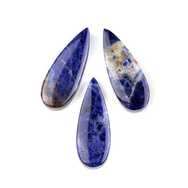 Sodalite 15x37mm Top Drilled Teardrop Pendant - 1 per bag