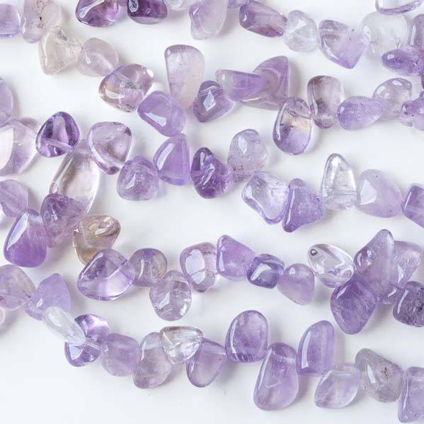 Special Amethyst 6x10-10x14mm Irregular Top Drilled Nugget Beads - 16 inch strand