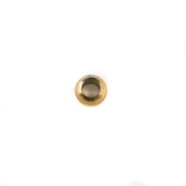 Gold Plated Stainless Steel 3x4mm Round Beads with approximately a 2mm hole - 20 per bag