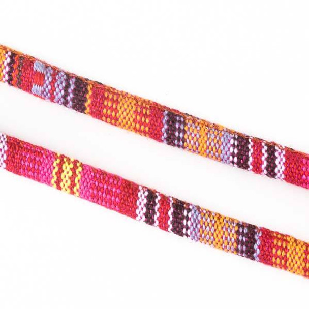 Multicolor Tribal Cord - 6mm Round, 3 yards #SY02