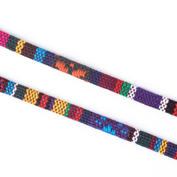 Multicolor Tribal Cord - 5mm Flat, 3 yards #SY08