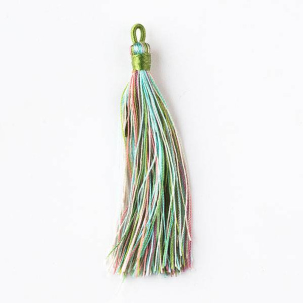 Multicolor Fairy Garden 3" Nylon Tassels - 2 per bag