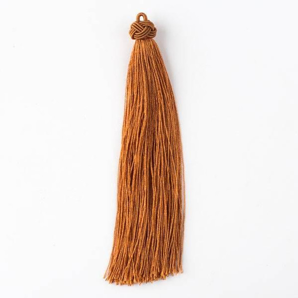 Cherry Tree Beads Harvest Orange 5" Nylon Tassels - 2 per bag