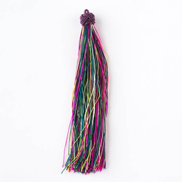 Multicolor Mardi Gras 5" Nylon Tassels - 2 per bag