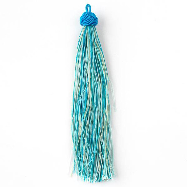 Multicolor Turquoise Sunrise 5" Nylon Tassels - 2 per bag