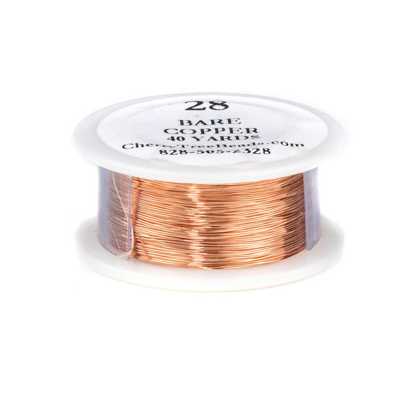 28 Gauge Bare Copper Wire on a 40 Yard Spool