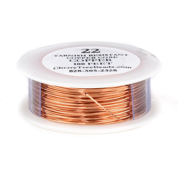 22 Gauge Coated Tarnish Resistant Copper Wire on a 100 Foot Spool