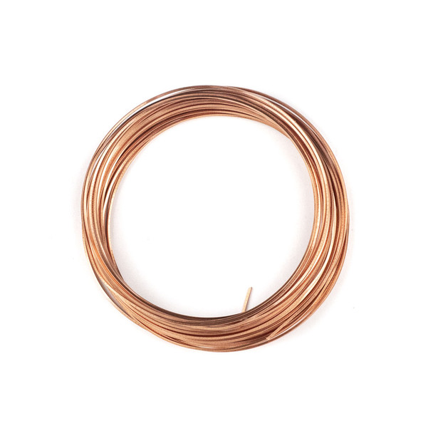 21 Gauge Coated Tarnish Resistant Copper Square Wire in a 7-Yard Coil