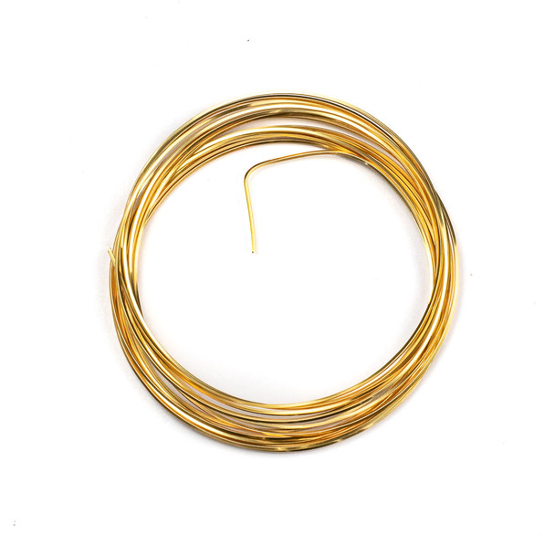 21 Gauge Coated Tarnish Resistant Gold Plated Copper Square Wire in 4-Yard Coil