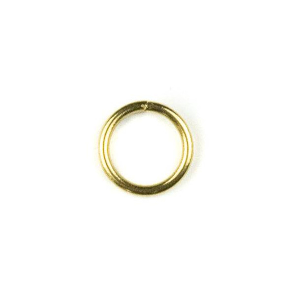 Raw Brass 8mm Open Jump Rings - 100 per bag