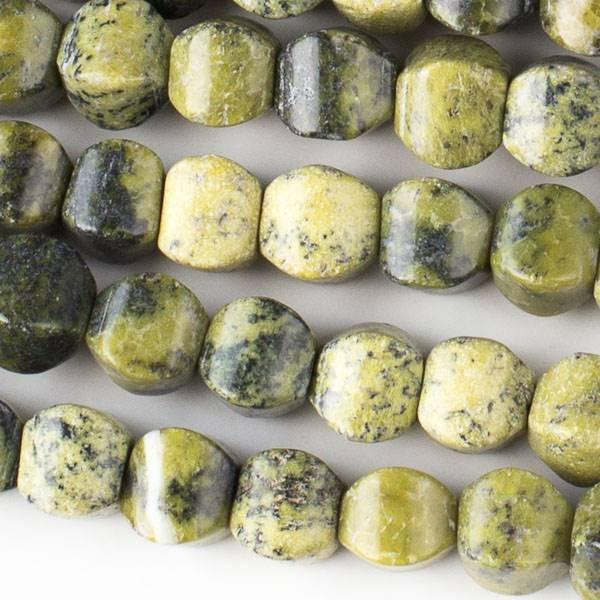 Cherry Tree Beads Yellow Turquoise 8mm Cushion Beads - approx. 8 inch strand, Set A 