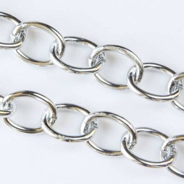 Silver Aluminum Chain with 14x18mm Open Oval Links - chainK12624s-spool