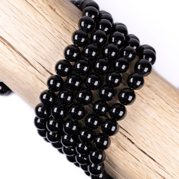 Black obsidian bracelet beads.