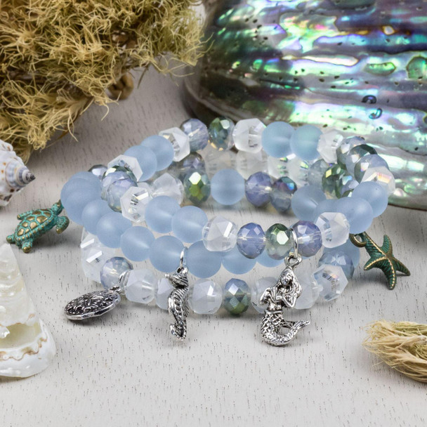 Cherry Tree Beads Mermaid Stretch Bracelets Kid Kit - bkit-20  Cherry Tree Beads Mermaid Stretch Bracelets Kid Kit - bkit-20