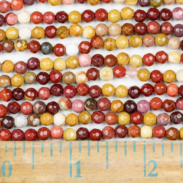 Cherry Tree Beads Mookaite Faceted 4mm Round Beads - approx. 8 inch strand, Set B 