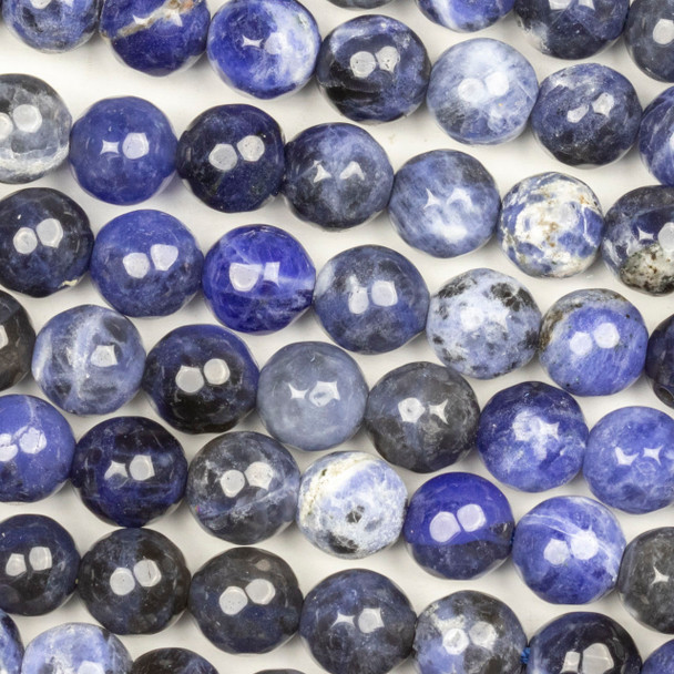 Sodalite Faceted 8mm Round Beads - approx. 8 inch strand, Set B