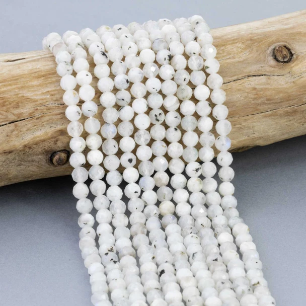 Cherry Tree Beads Blue Moonstone 5mm Faceted Round Beads - 15 inch strand 