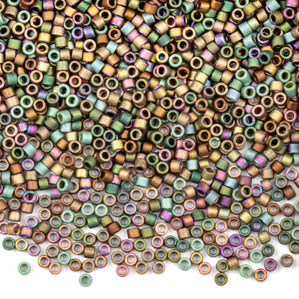 Miyuki 11/0 Bronze Patina Mix Delica Seed Beads - #MIX9072, 7.2 gram tube