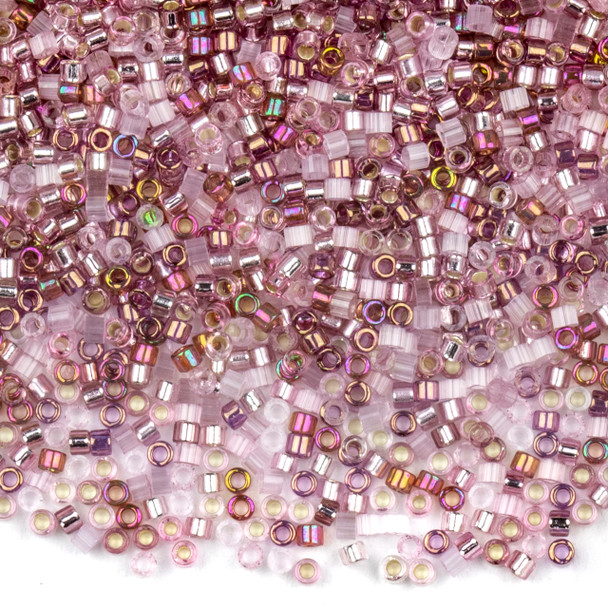 Miyuki 11/0 Dusty Roses Mix Delica Seed Beads - #MIX9074, 7.2 gram tube