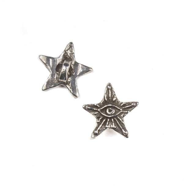  Green Girl Studios Pewter 15mm Star Eye Button - 1 per bag 