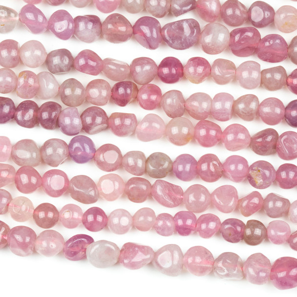 Madagascar Rose Quartz 6-8mm Nugget Beads - 15 inch strand