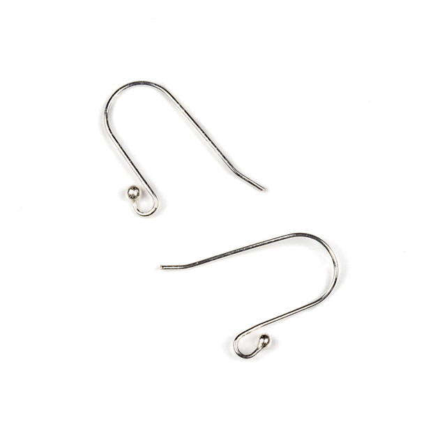 Sterling Silver Sterling Silver 14x15mm French Ear Wire with a 2mm Ball - 1 pair/2 per bag - S251