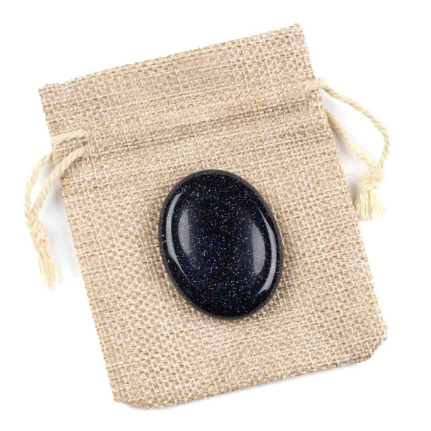 Blue Goldstone Worry Stone - 1 per bag