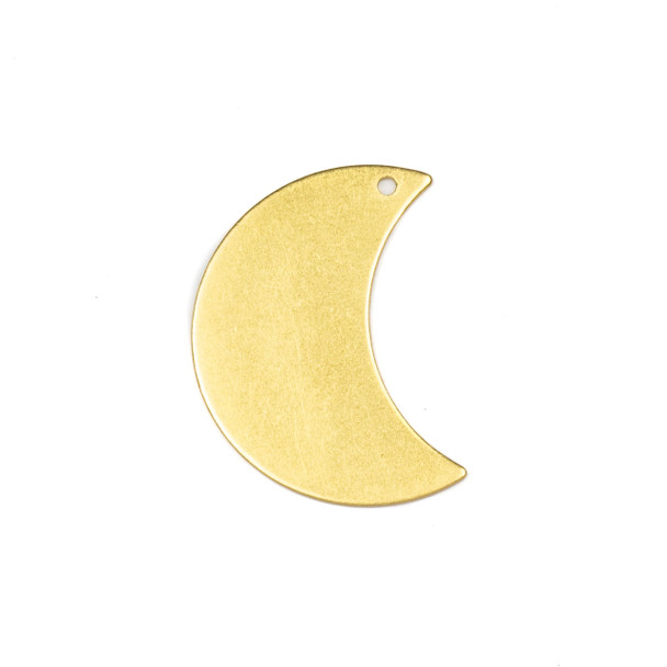 Coated Brass 20x29mm Waxing Crescent Moon Drop Components with 1 hole - 6 per bag - CTBPF-007c