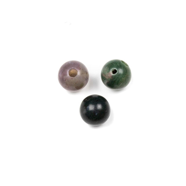 Cherry Tree Beads Matte Fancy Jasper 10mm Guru/3 Hole Beads - 3 per bag 