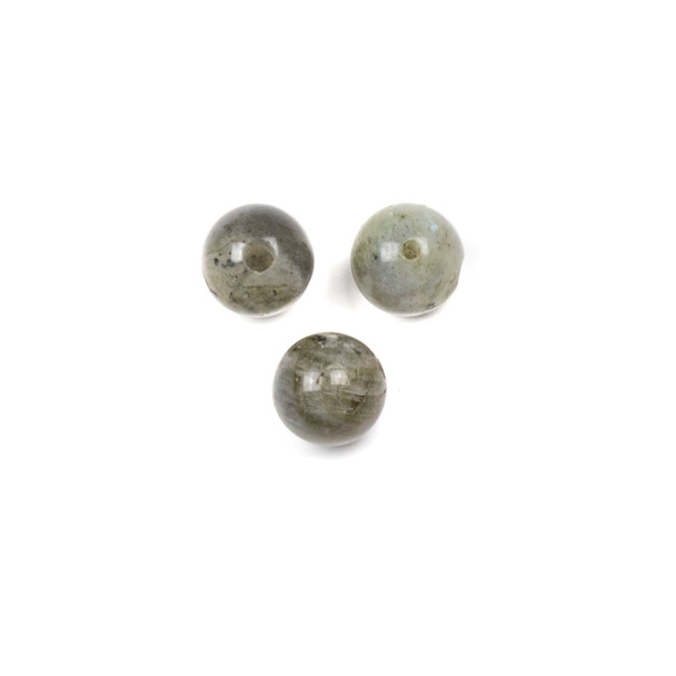 Labradorite 10mm Guru/3 Hole Beads - 3 per bag