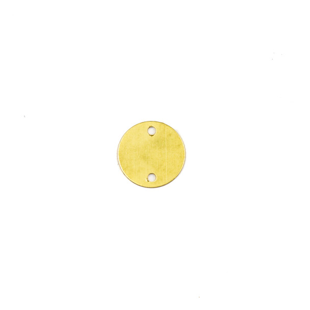 Coated Brass 12mm Coin Link Component with 2 Holes - 6 per bag - CG00092c