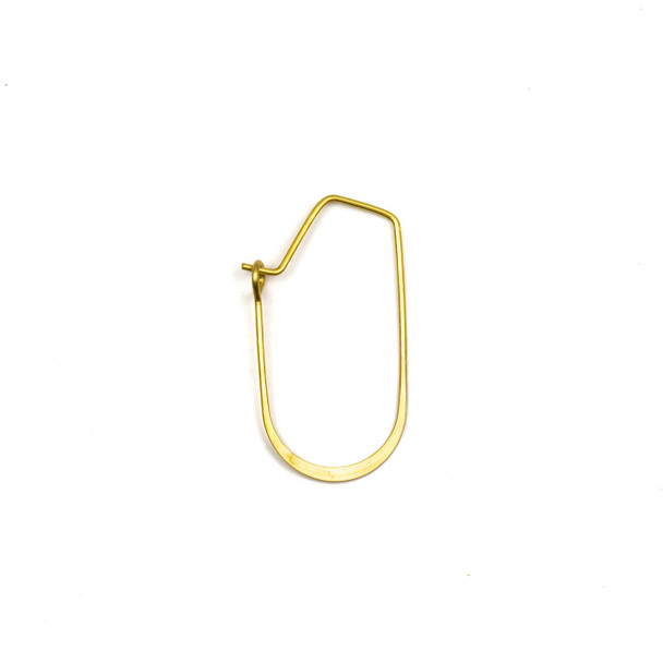 Coated Brass 15x30mm U Shaped Hoop Ear Wires - 4 pcs per bag - WR00073c