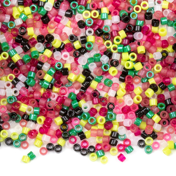 Miyuki 11/0 Watermelon Mix Delica Seed Beads - #MIX9041, 7.2 gram tube