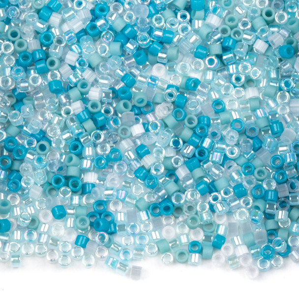 Miyuki 11/0 Seafoam Mix Delica Seed Beads - #MIX9097, 7.2 gram tube