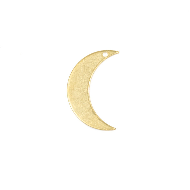 Raw Brass 12x21mm Crescent Moon Component - 6 per bag - CG01260