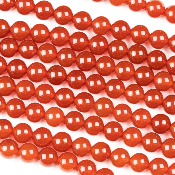 Red Agate 8mm Round Beads - 14.5 inch strand