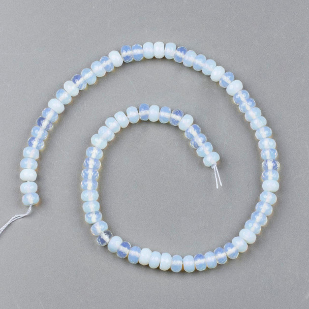 Cherry Tree Beads Synthetic Opalite 5x8mm Faceted Rondelle Beads - 15 inch strand